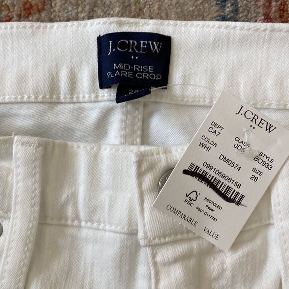 J. Crew Flare crop white jean in signature stretch* - Picture 10 of 12